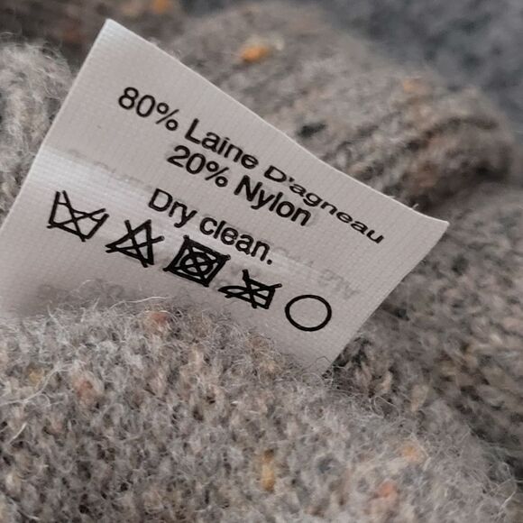 J. Crew Cardigan Womens Sweater Size L Brwn Lambswool Shawl Collar - Picture 6 of 10